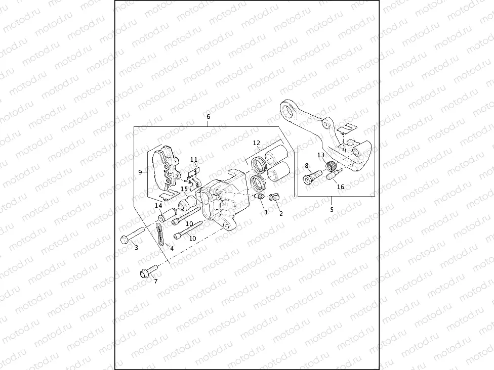 BRAKE CALIPER, REAR