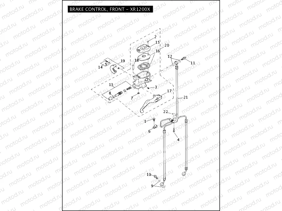 BRAKE CONTROL, FRONT - XR1200X