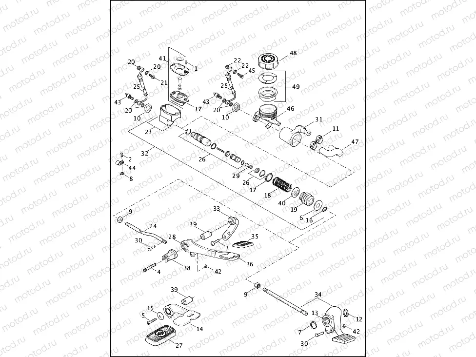 BRAKE CONTROL, REAR (1 OF 2)