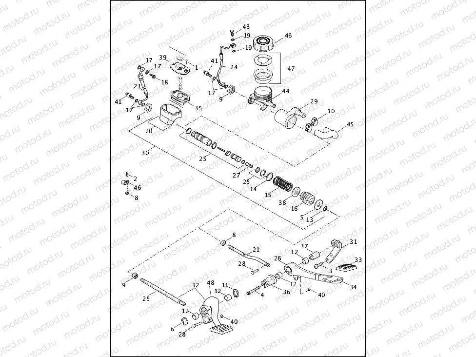 BRAKE CONTROL, REAR (1 OF 2)