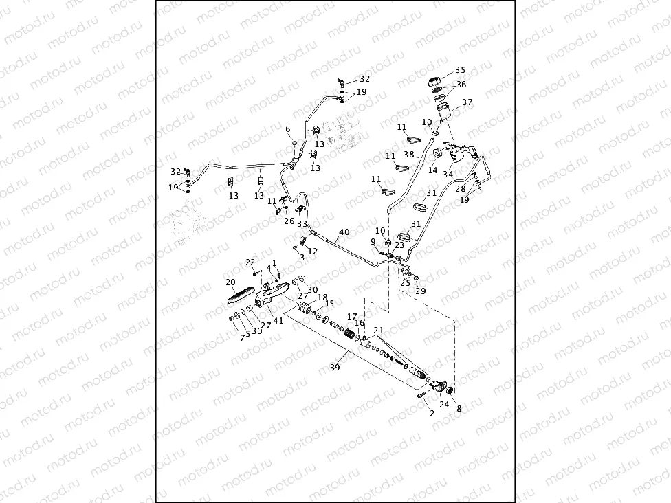 BRAKE CONTROL, REAR - FLHTCUTG