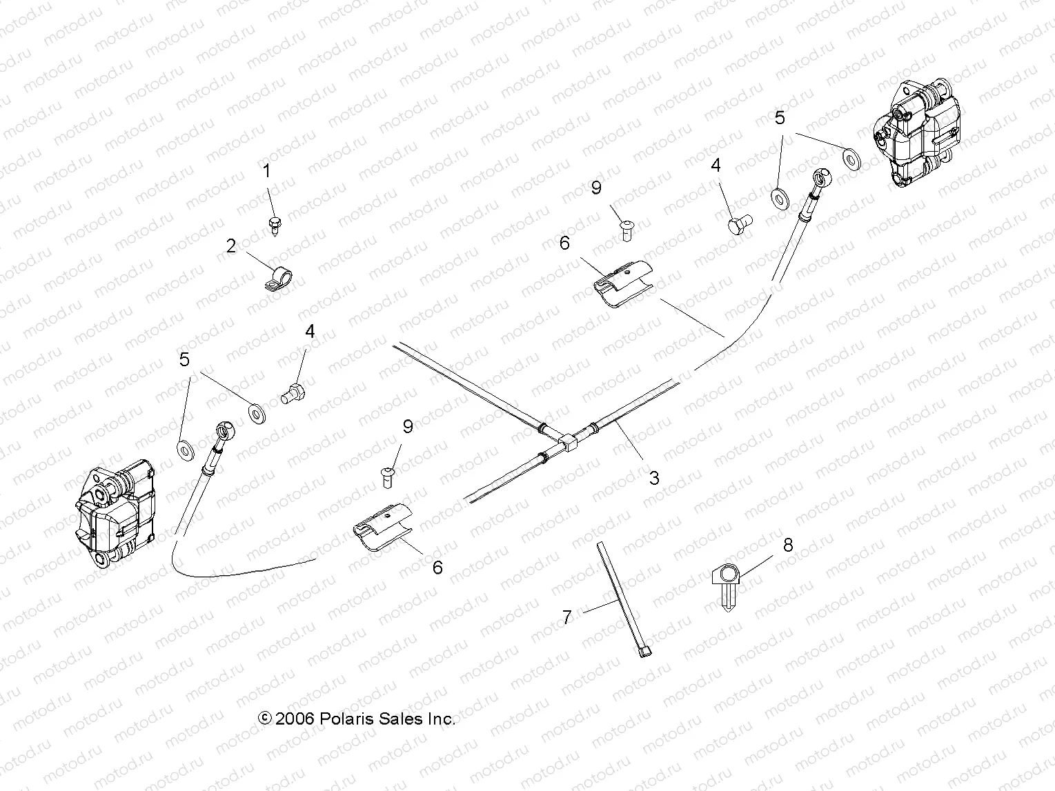 BRAKE LINE | BRAKE LINE, FRONT - A07LB27FA/LH27FB (49ATVBRAKELINE07HAWKI)