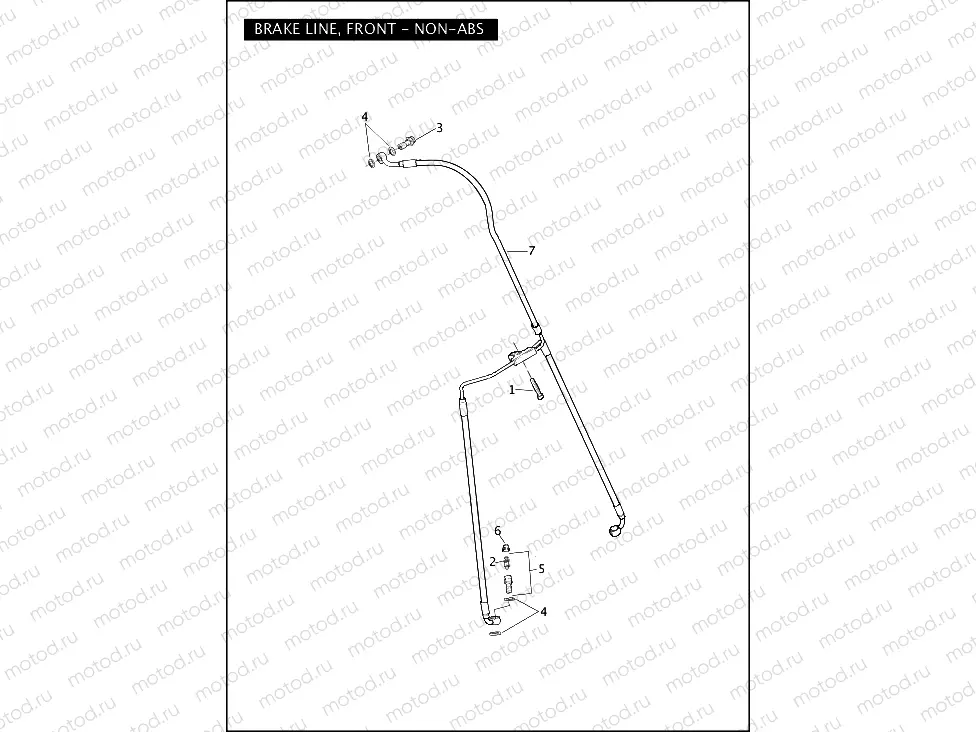 BRAKE LINE, FRONT - NON-ABS