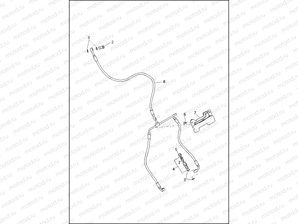 BRAKE LINE, FRONT - NON-ABS