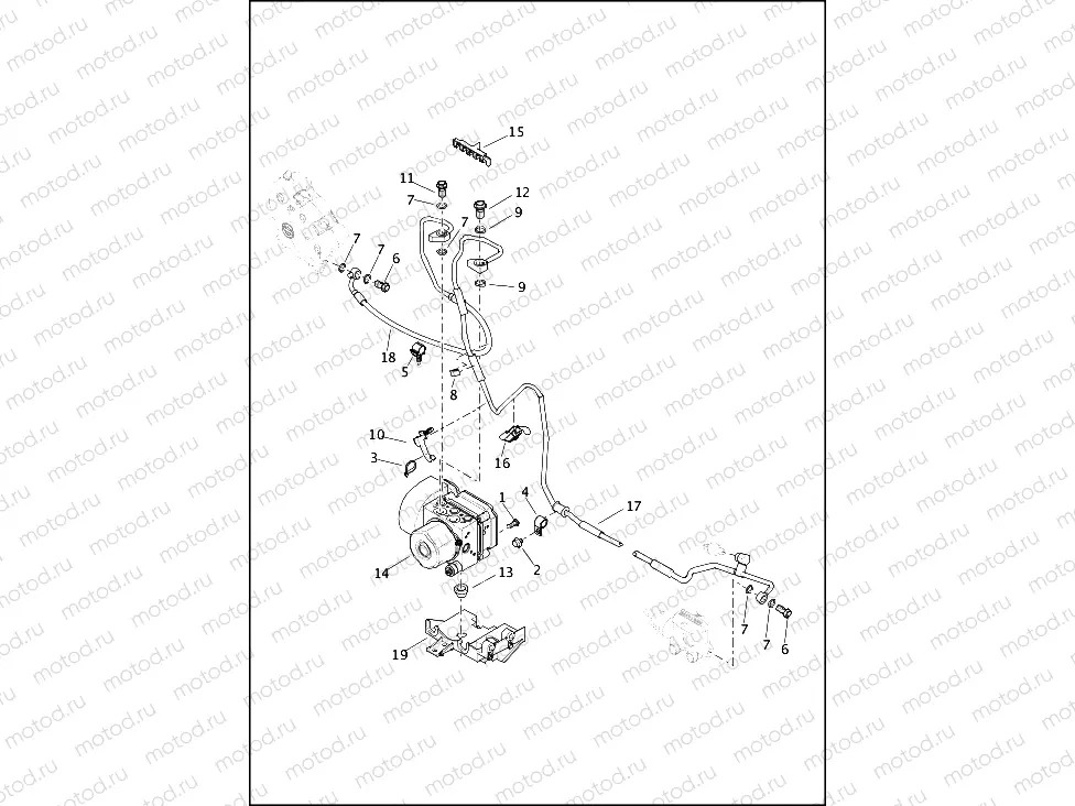 BRAKE LINES AND MODULE, REAR - ABS