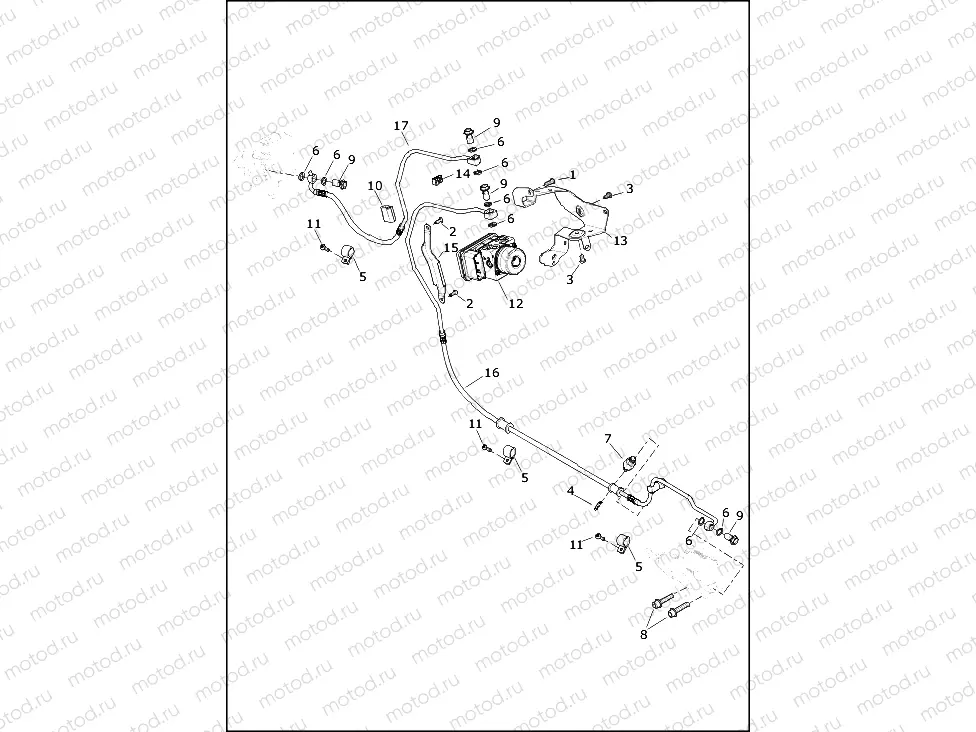 BRAKE LINES AND MODULE, REAR - ABS