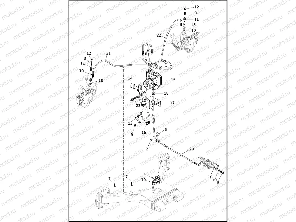 BRAKE LINES AND MODULE, REAR - ABS