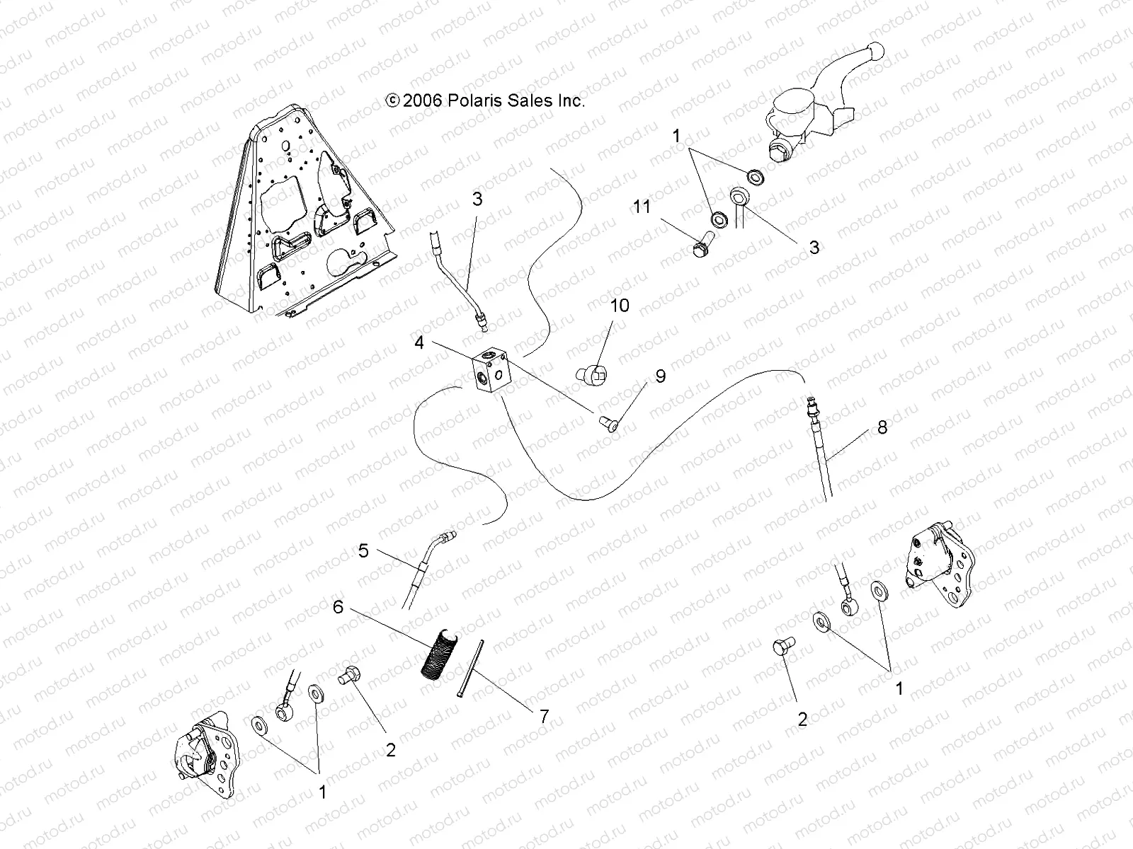 BRAKE LINES | BRAKE LINES, FRONT - A07MH68AX/AY/AZ (49ATVBRAKELINE800EFI)