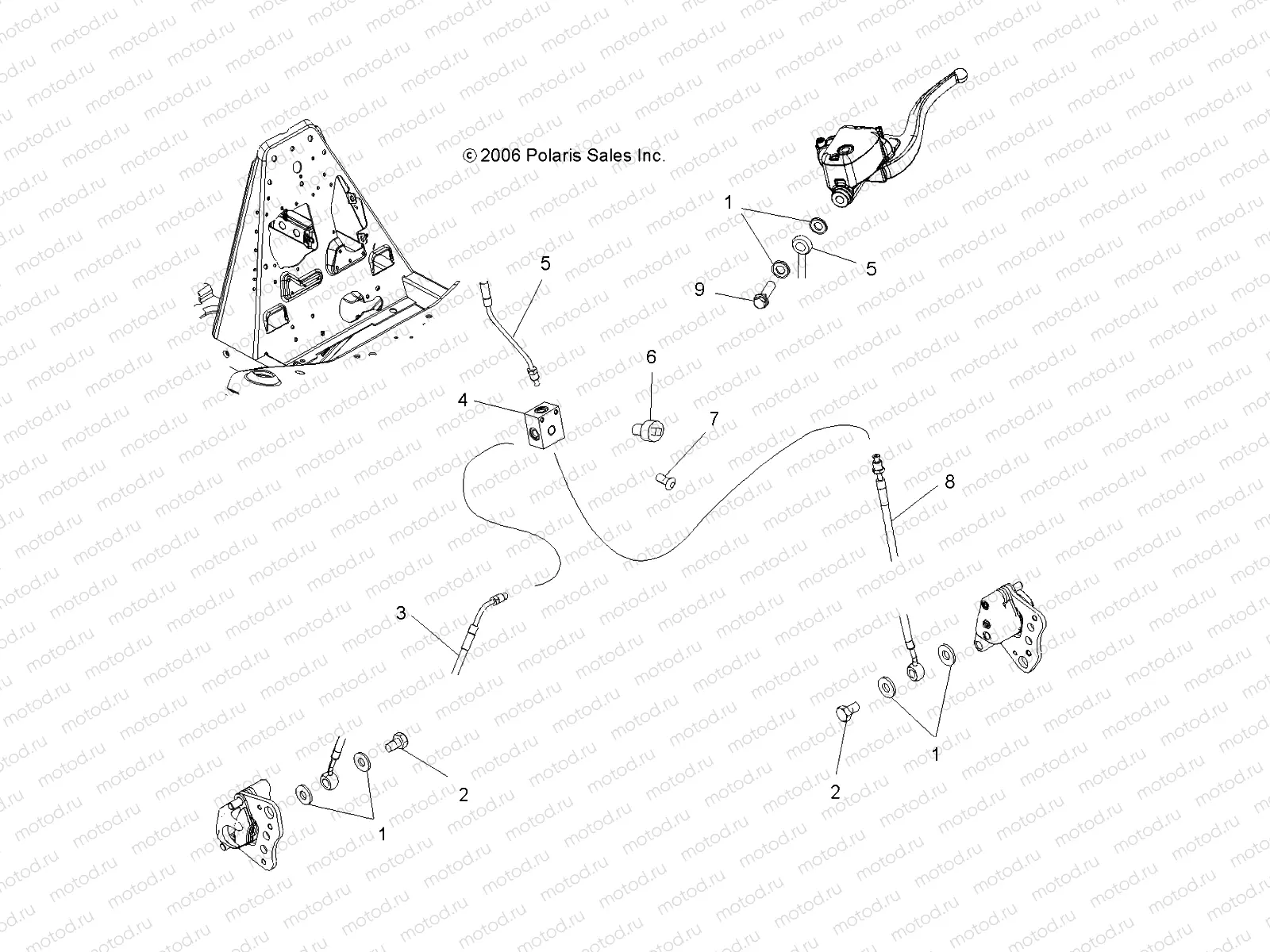 BRAKE LINES | BRAKE LINES, FRONT - A07TH50AL/AQ/AU/AZ/TN50AF/AS/AU (49ATVBRAKELINEX2500EFI)