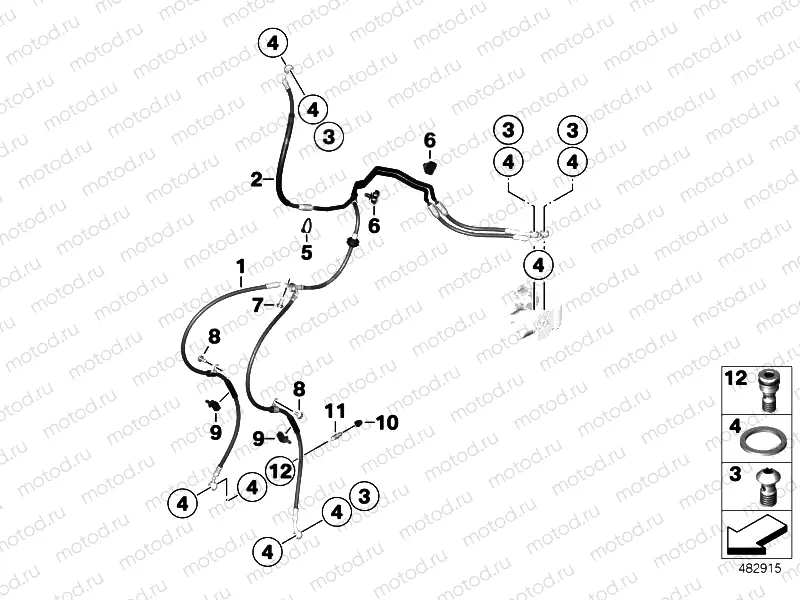 Brake lines, front
