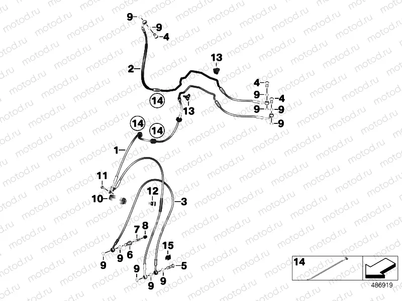 Brake lines, front