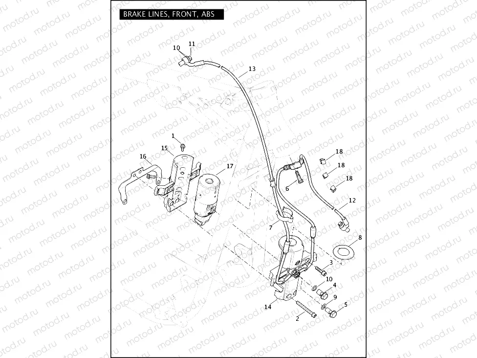 BRAKE LINES, FRONT, ABS