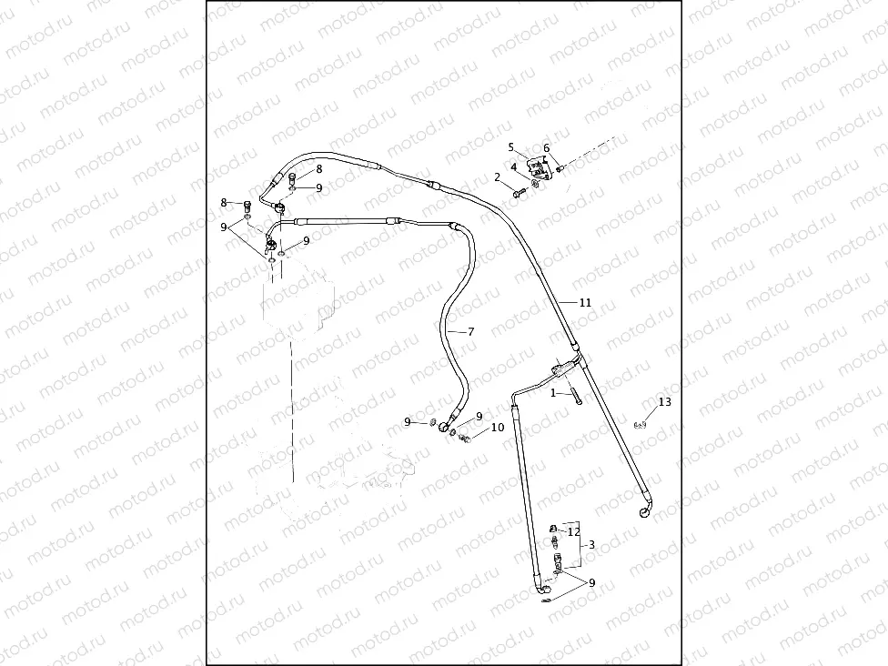 BRAKE LINES, FRONT - ABS