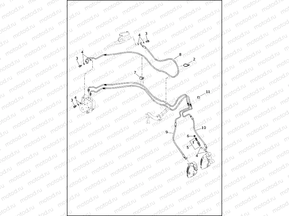 BRAKE LINES, FRONT - ABS