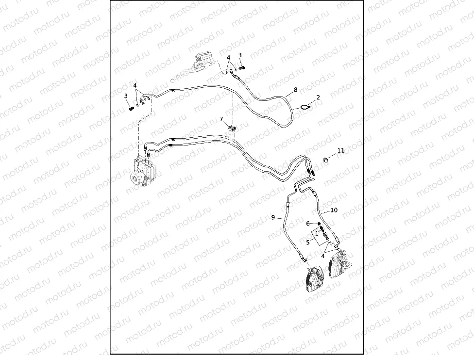 BRAKE LINES, FRONT - ABS