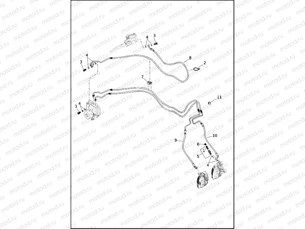 BRAKE LINES, FRONT - ABS