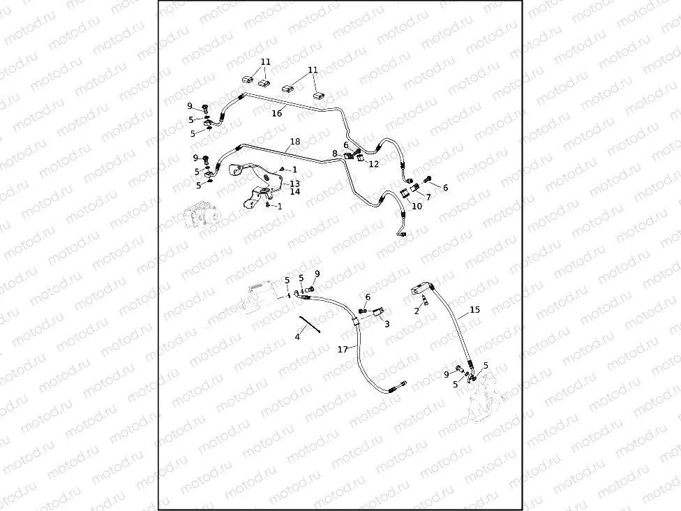BRAKE LINES, FRONT, ABS - FLFBS, FLHCS, FLSB, FXBBS, FXST, FXBR