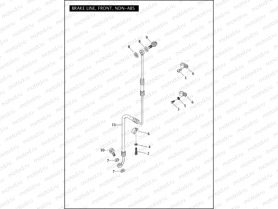 BRAKE LINES, FRONT, NON-ABS