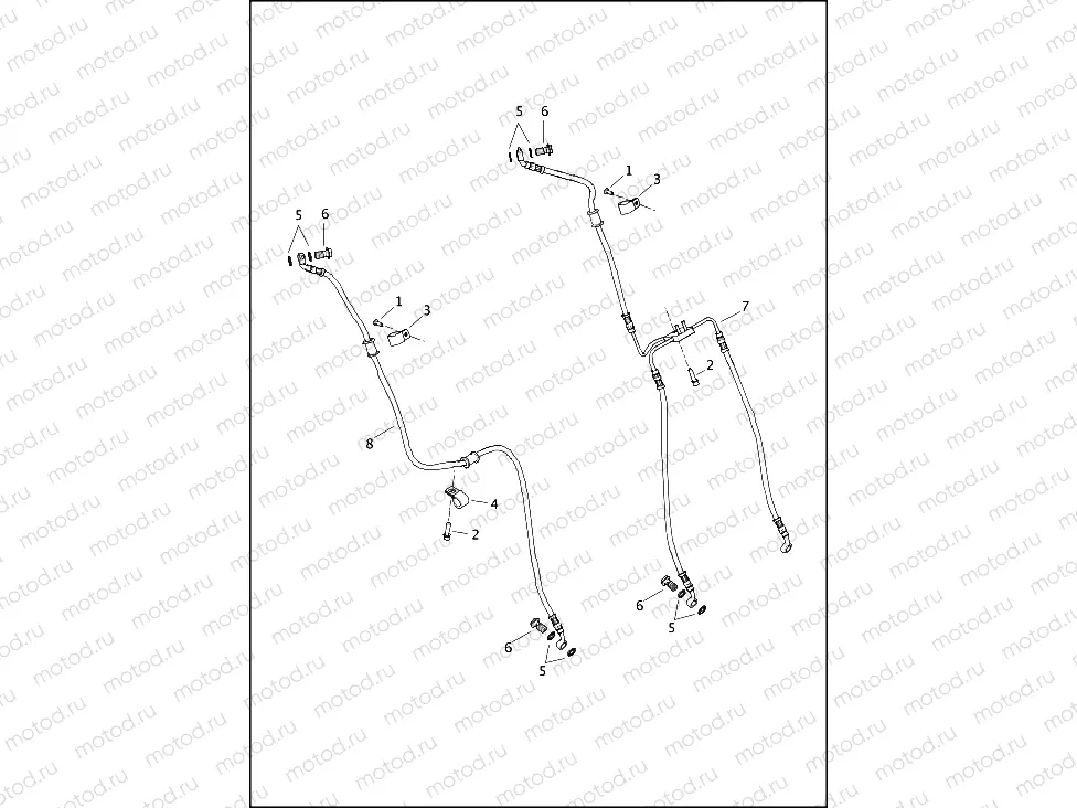 BRAKE LINES, FRONT - NON-ABS