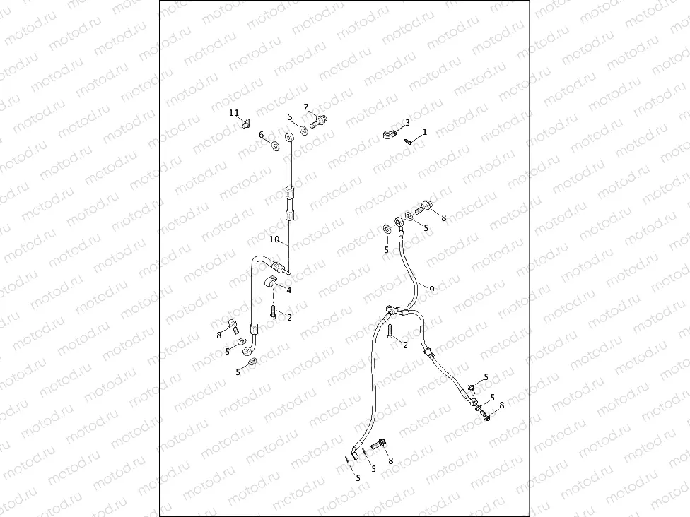 BRAKE LINES, FRONT - NON-ABS