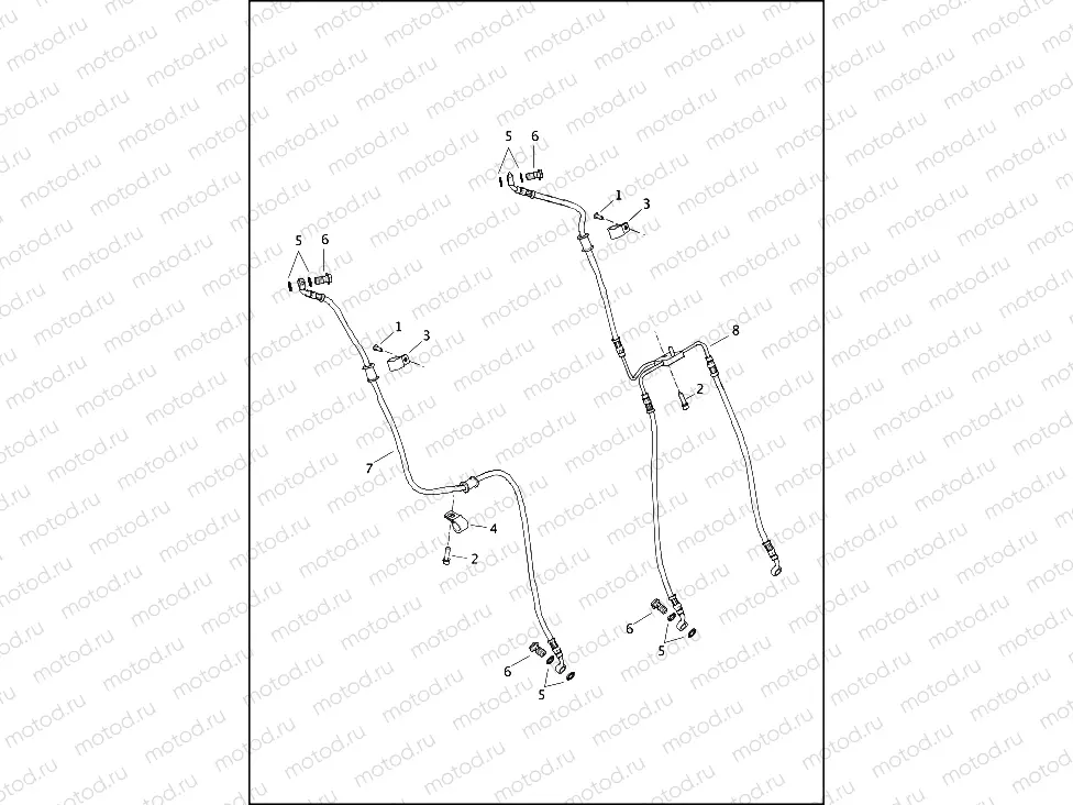 BRAKE LINES, FRONT - NON-ABS