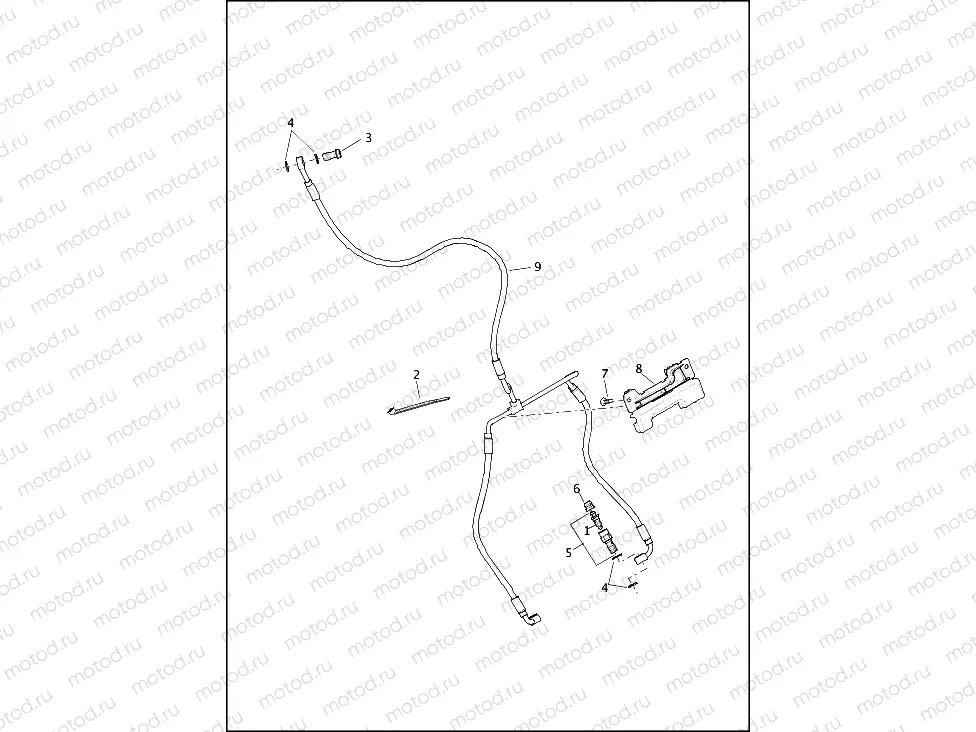 BRAKE LINES, FRONT - NON-ABS