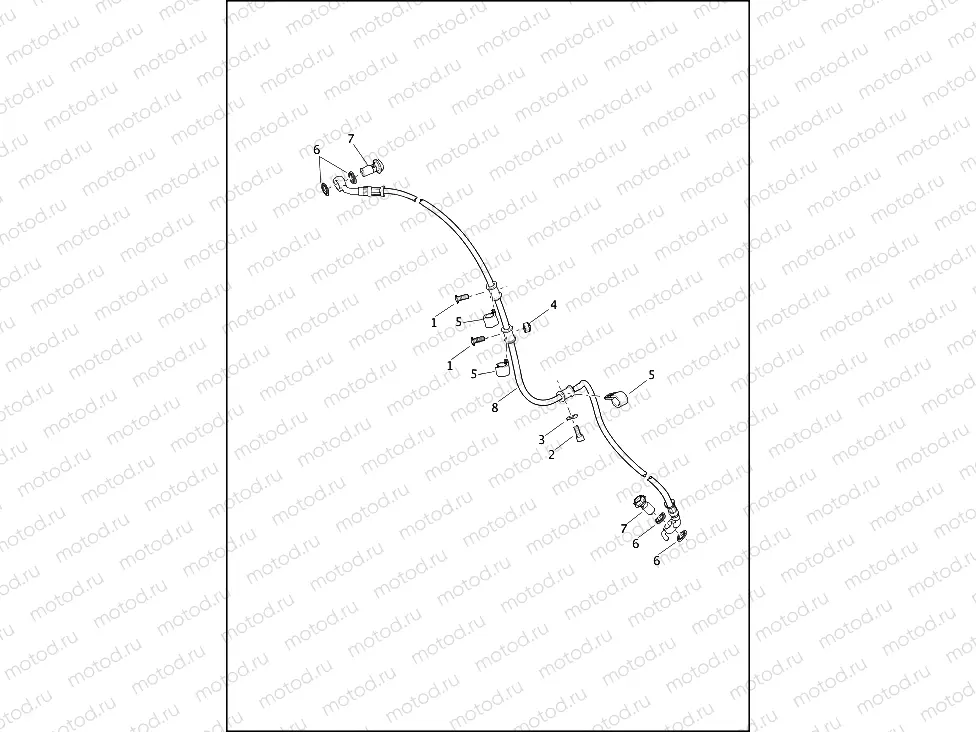 BRAKE LINES, FRONT, NON-ABS - FLS