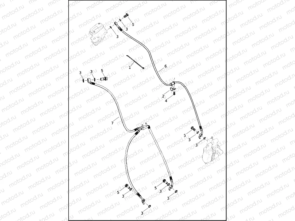 BRAKE LINES, FRONT, NON-ABS - FXBBS, FXST, FLFBS, FXFBS, FXLRS