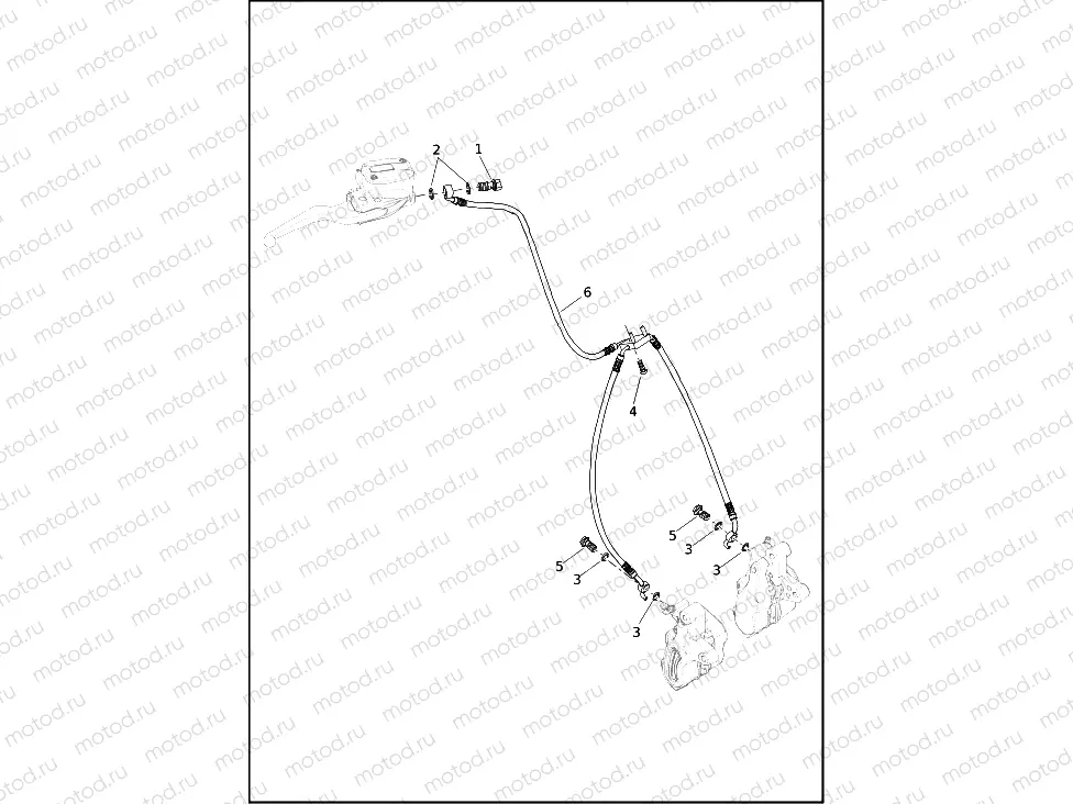 BRAKE LINES, FRONT, NON-ABS - FXFB, FXFBS