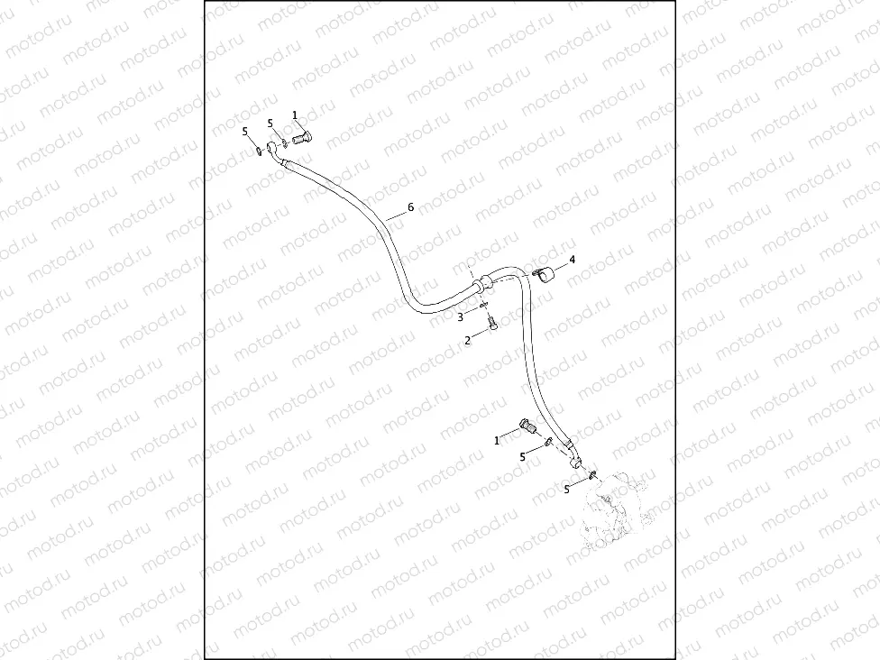 BRAKE LINES, FRONT NON-ABS - XG500, XG750