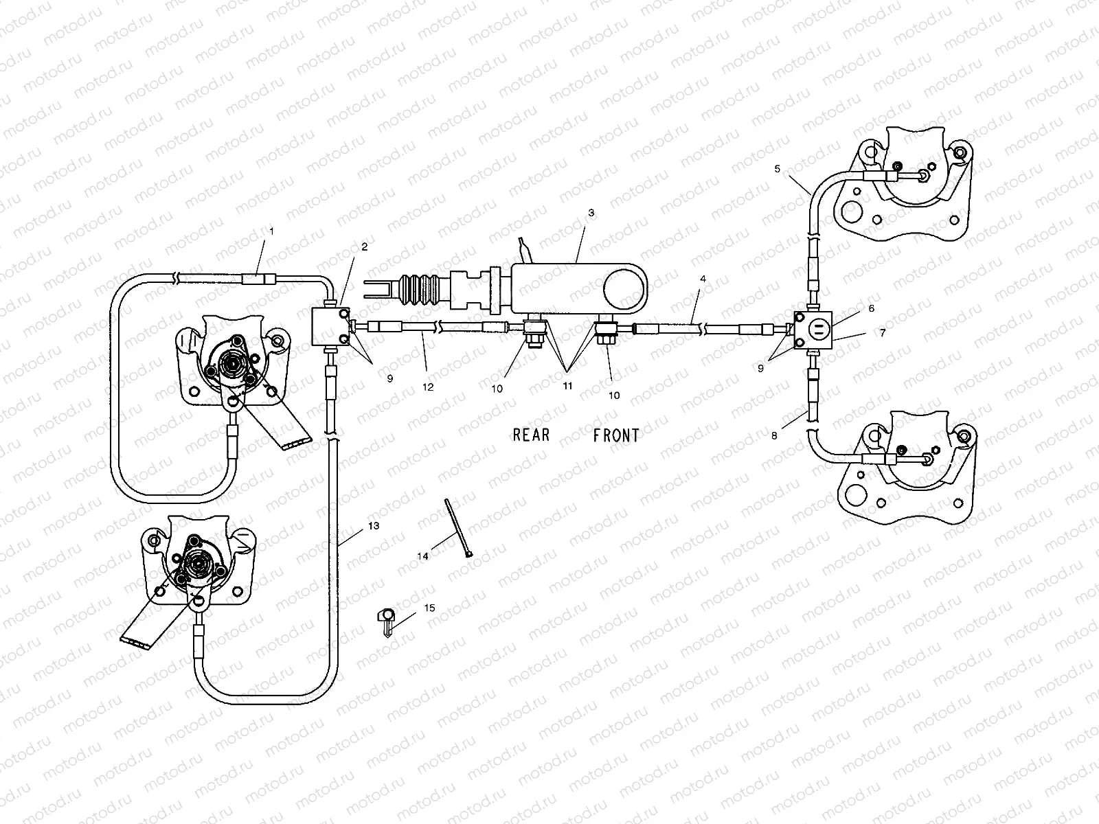 BRAKE LINES - MASTER CYLINDER - A10RB42AA (4970937093B11) | BRAKE LINES - MASTER CYLINDER - A10RB42AA (4970937093B11)