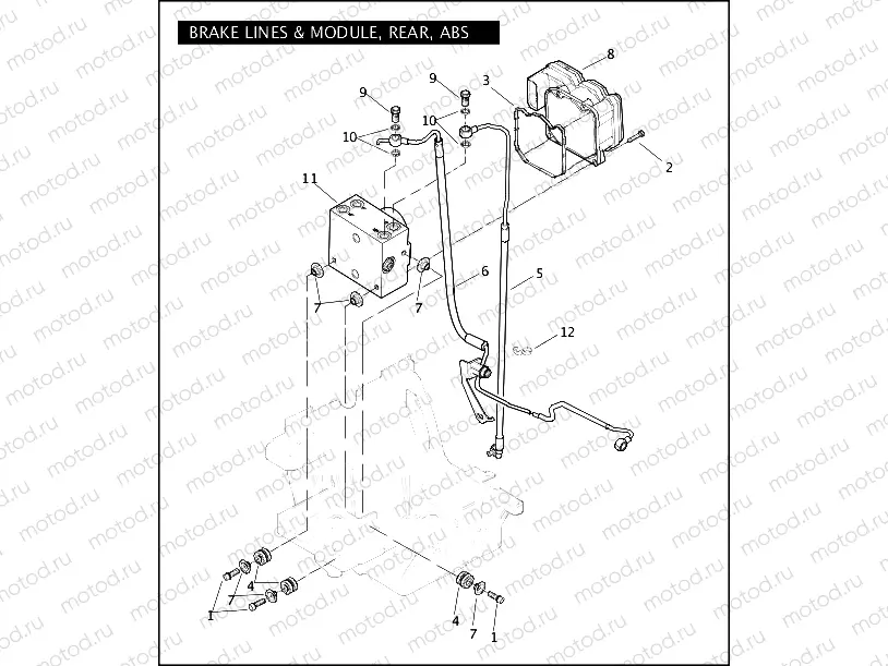 BRAKE LINES & MODULE, REAR, ABS