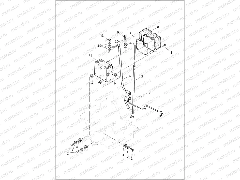 BRAKE LINES & MODULE, REAR - ABS
