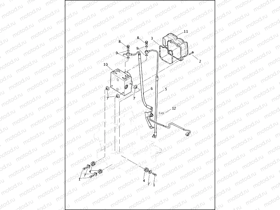 BRAKE LINES & MODULE, REAR - ABS