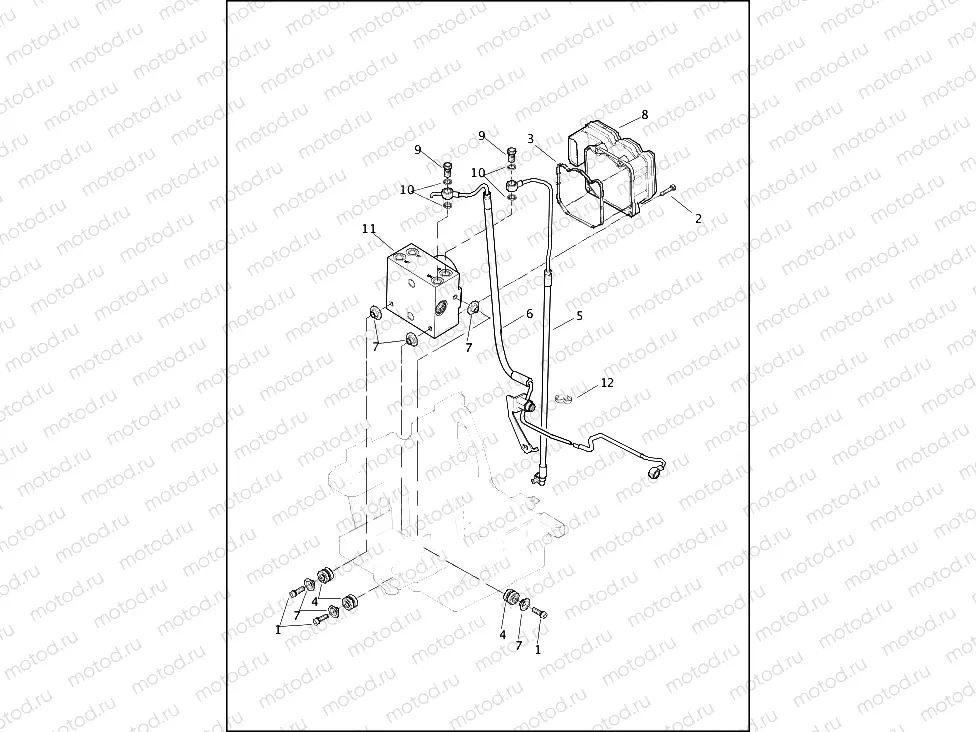 BRAKE LINES & MODULE, REAR - ABS