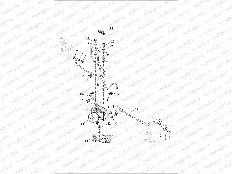 BRAKE LINES & MODULE, REAR - ABS