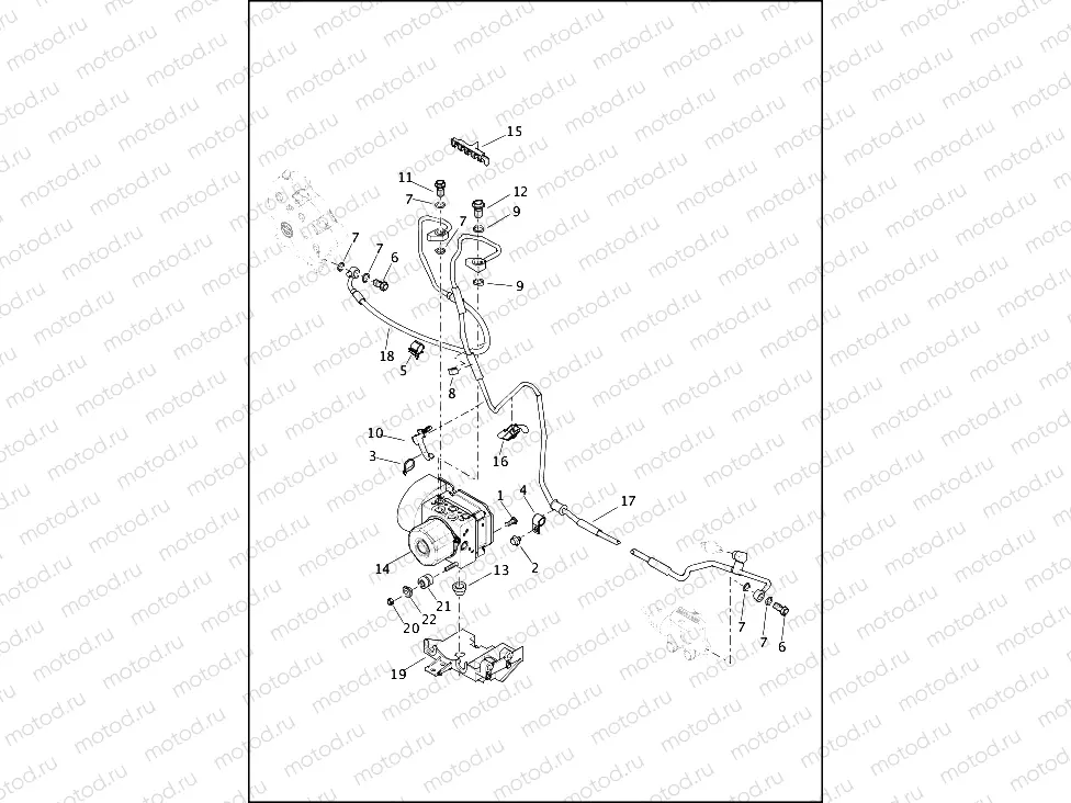 BRAKE LINES & MODULE, REAR - ABS