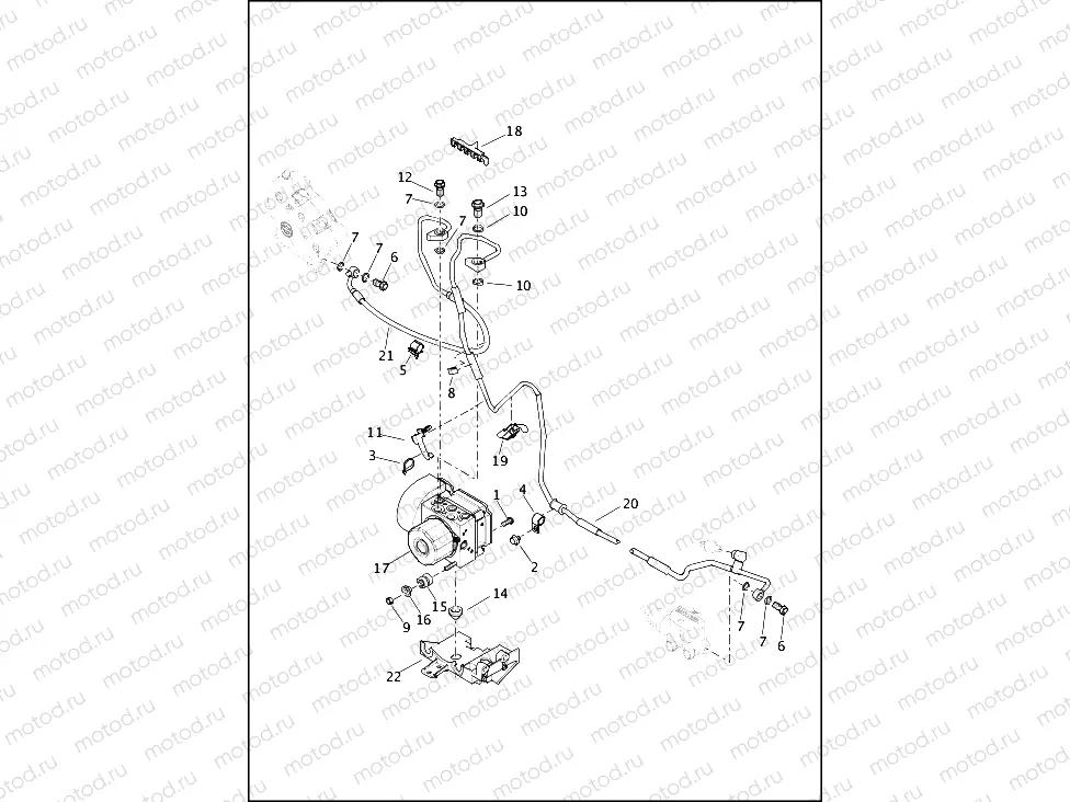 BRAKE LINES & MODULE, REAR - ABS