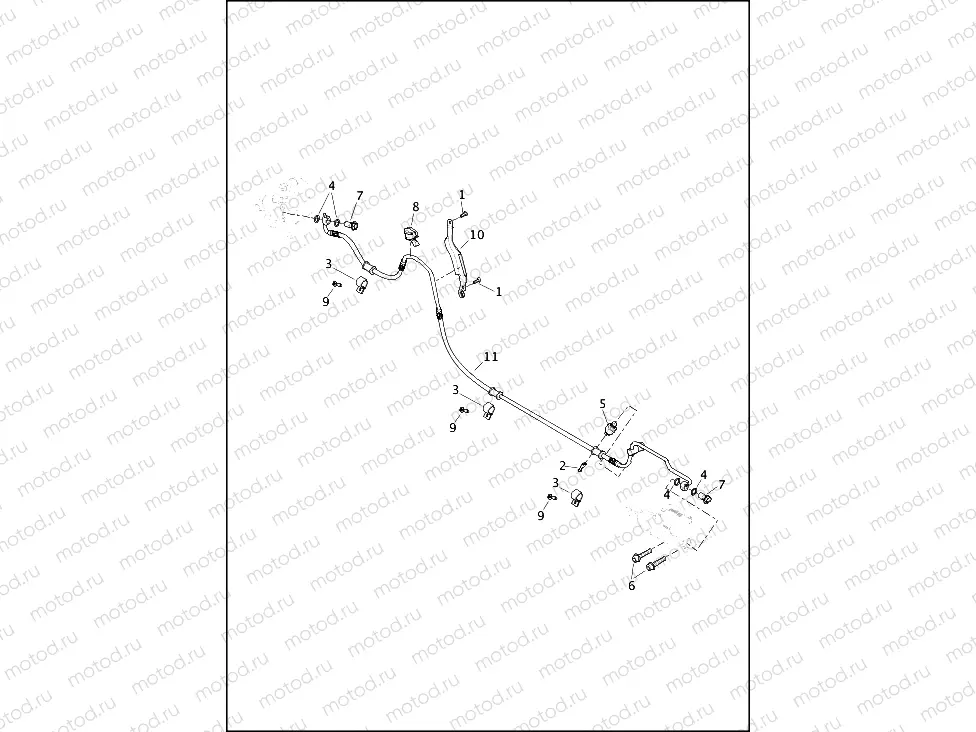 BRAKE LINES, REAR - NON-ABS