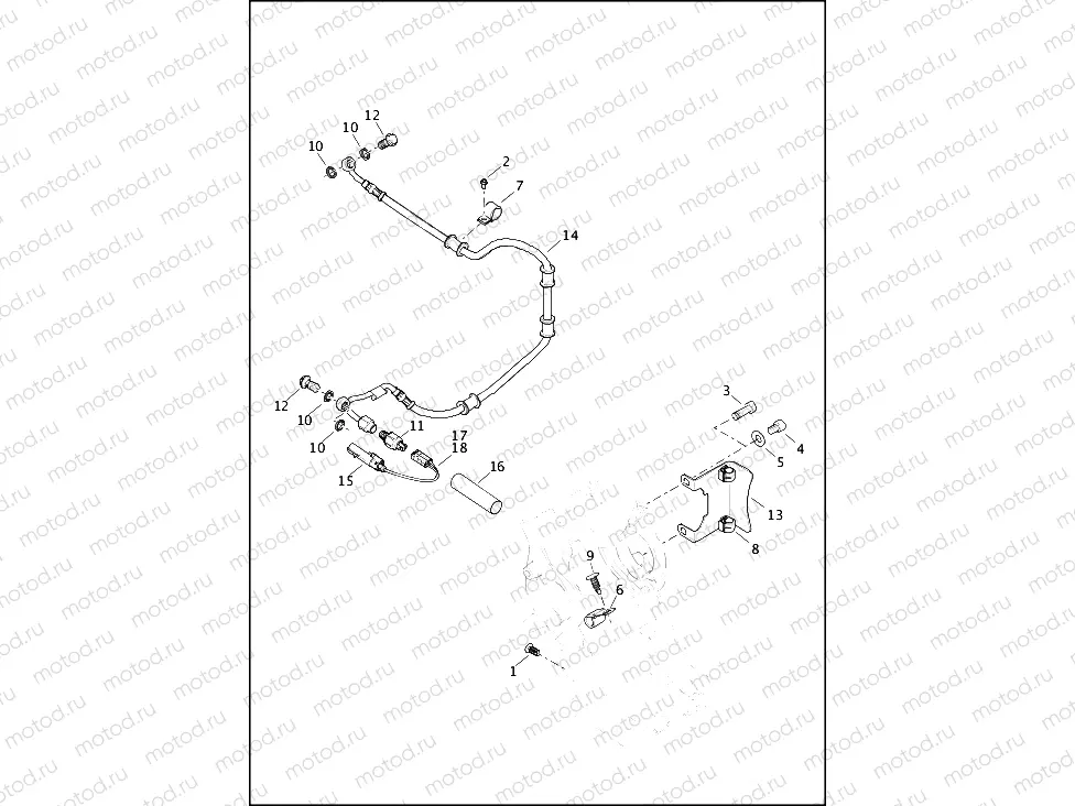 BRAKE LINES, REAR - NON-ABS