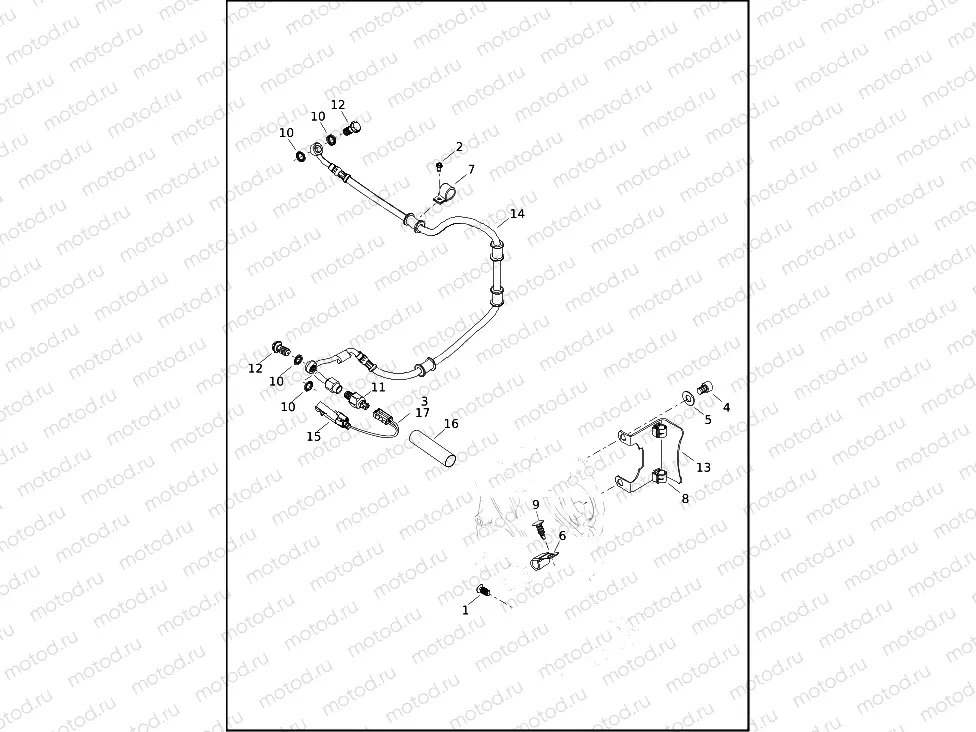 BRAKE LINES, REAR - NON-ABS
