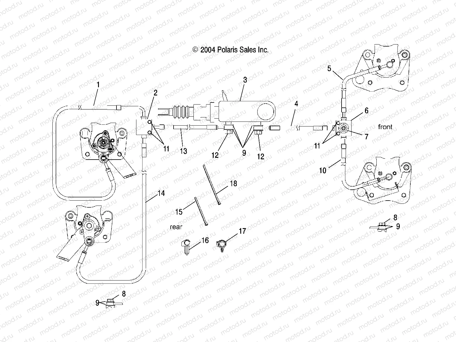 BRAKE LINES/MASTER CYLINDER - R05RB63AA (4998179817B12) | BRAKE LINES/MASTER CYLINDER - R05RB63AA (4998179817B12)