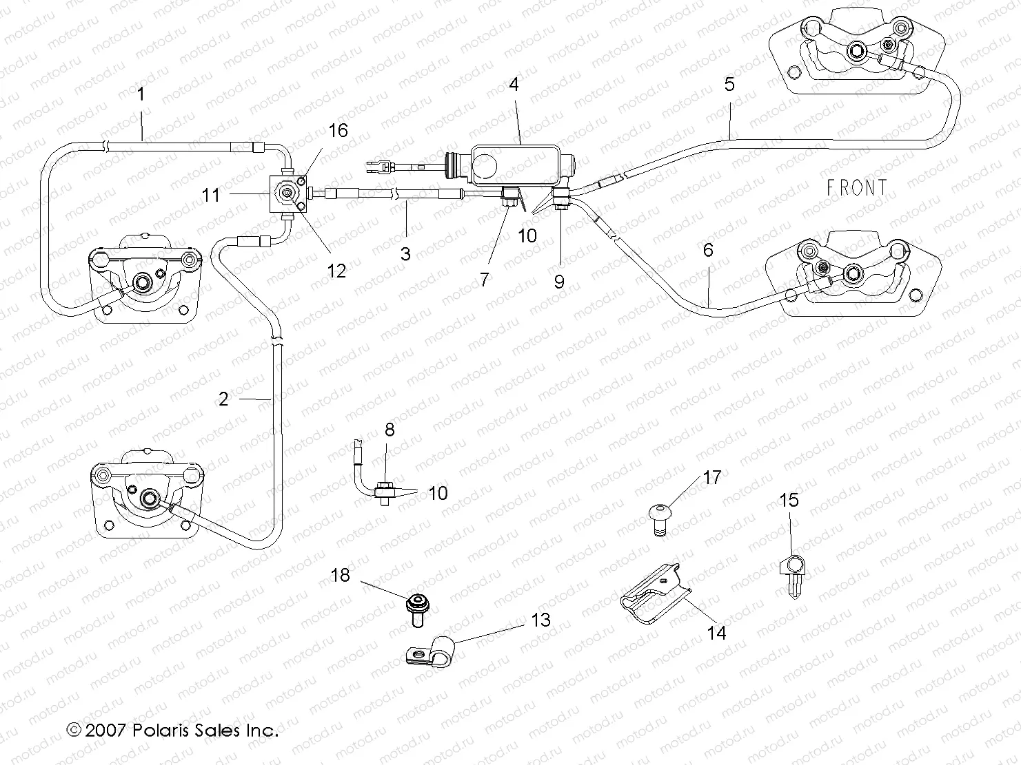 BRAKE LINES/MASTER CYLINDER - R08VH76AD/AG (49RGRBRAKELINES08VISTA) | BRAKE LINES/MASTER CYLINDER - R08VH76AD/AG (49RGRBRAKELINES08VISTA)