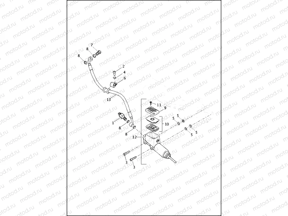 BRAKE, MASTER CYLINDER, REAR