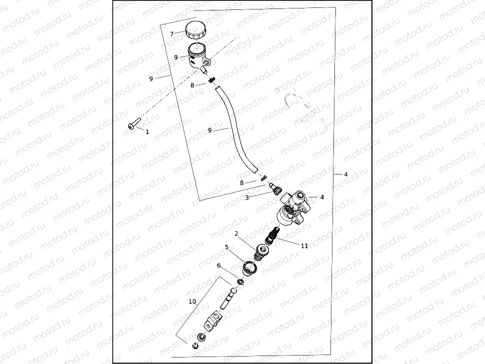 BRAKE, MASTER CYLINDER, REAR