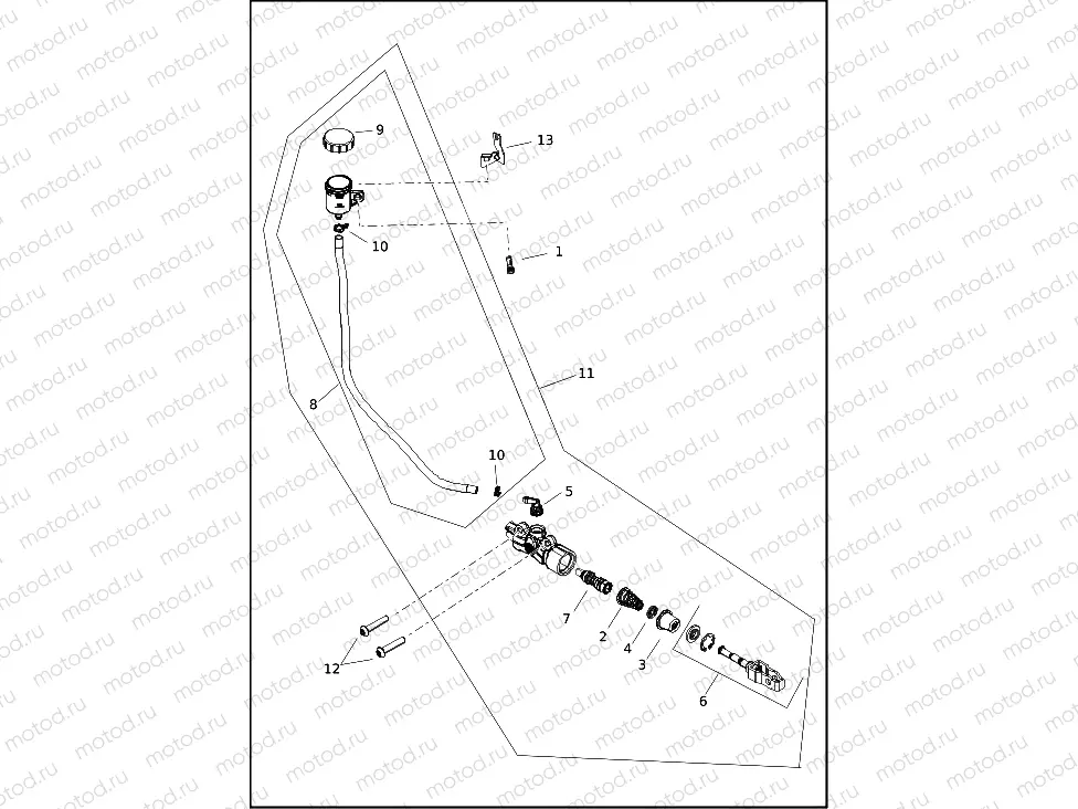BRAKE MASTER CYLINDER, REAR