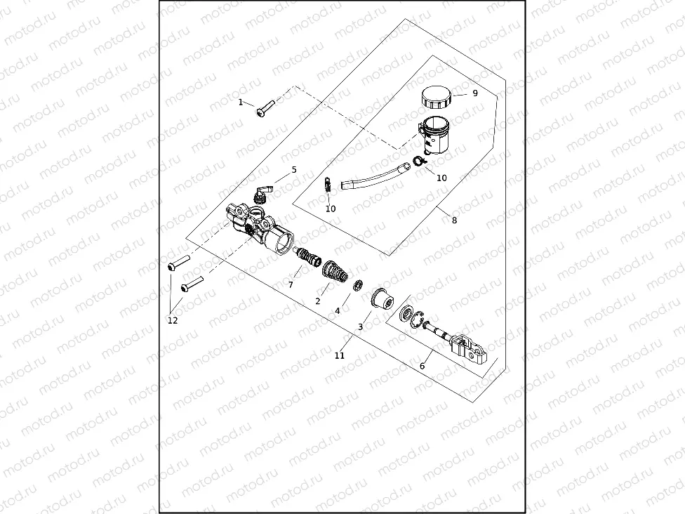 BRAKE MASTER CYLINDER, REAR