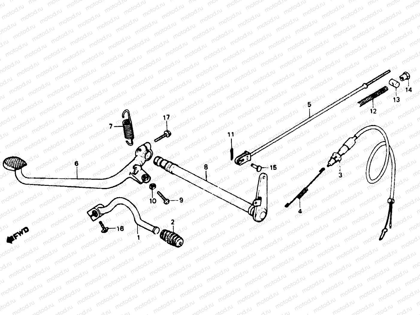 Brake pedal & change pedal