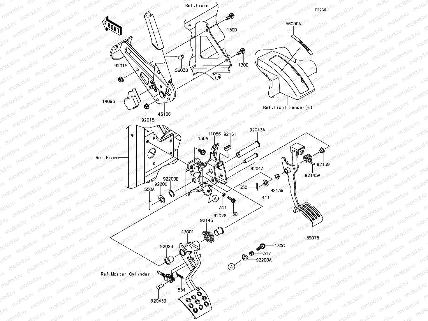Brake Pedal/Throttle Lever