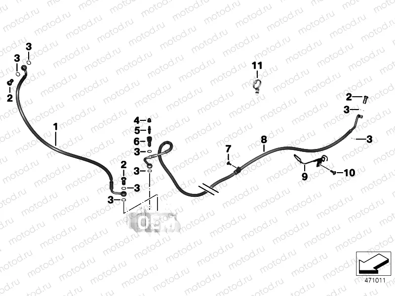 BRAKE PIPE REAR ABS